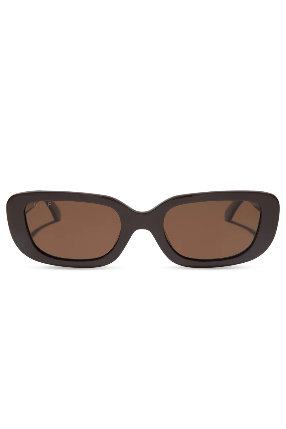 Daphne Rectangle Sunglasses in Espresso Tortoise Metal Brown Polarized | Diff Eyewear Diff Eyewear