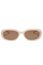 Cove Oval Sunglasses in Milky Blush Brown | Diff Eyewear Diff Eyewear
