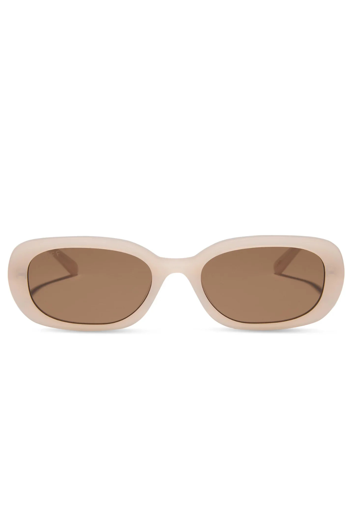 Cove Oval Sunglasses in Milky Blush Brown | Diff Eyewear Diff Eyewear