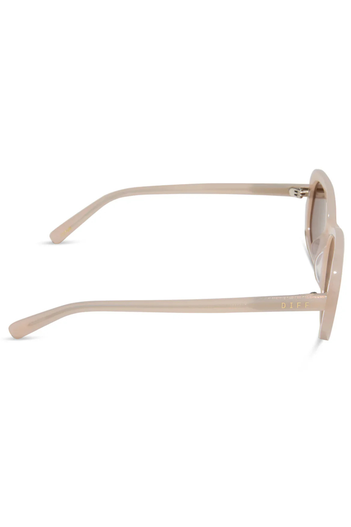 Cove Oval Sunglasses in Milky Blush Brown | Diff Eyewear Diff Eyewear