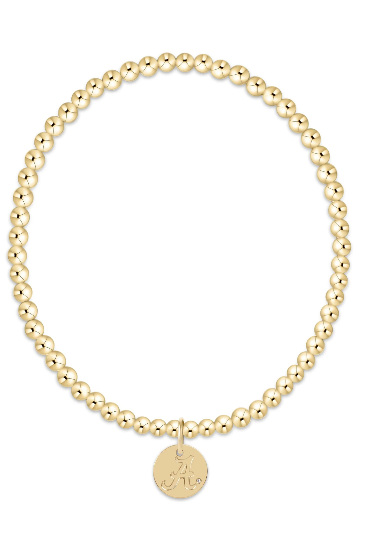 eCollegiate Classic Gold 3mm Bracelet - Alabama Disc enewton