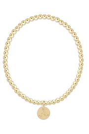 eGirl eCollegiate Classic Gold 3mm Bracelet - Alabama Disc enewton