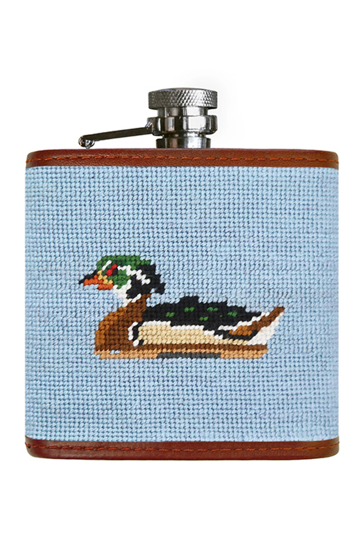 6oz Stainless Steel Needlepoint Flask Smathers N' Branson