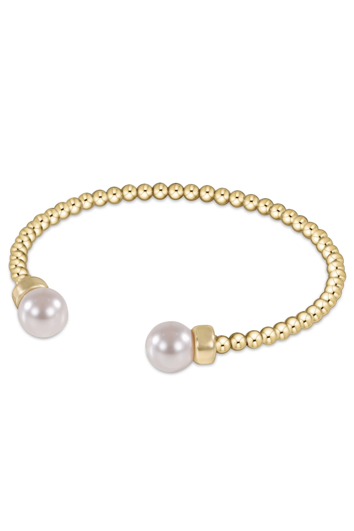 Classic Gold 3mm Bead Cuff - Pearl | enewton enewton