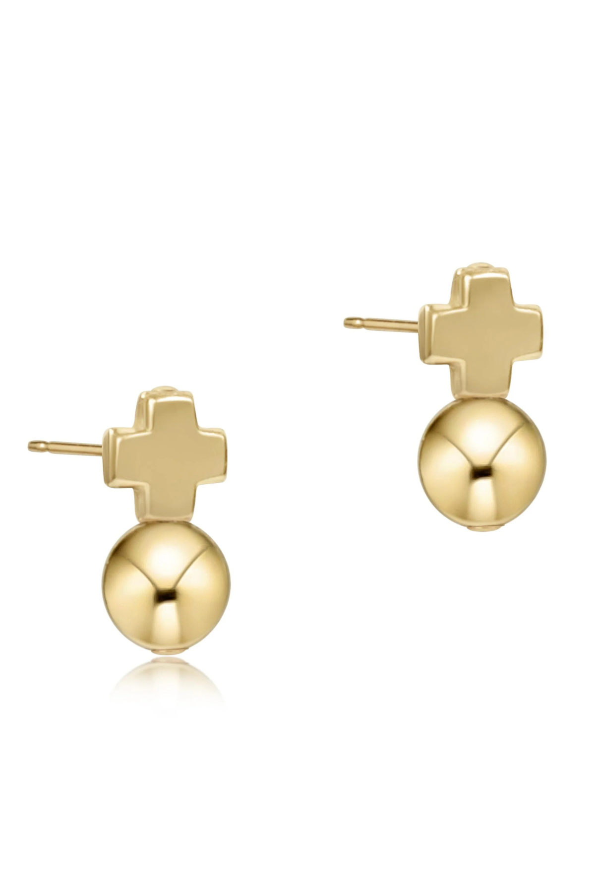 Signature Cross Gold Studs - Classic Gold | enewton enewton