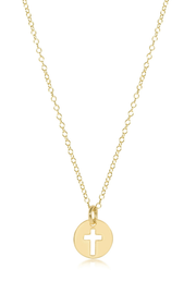 16" Necklace Gold - Blessed Small Gold Disc | enewton enewton