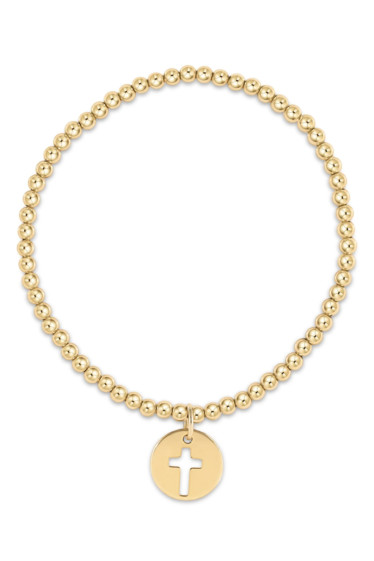 Classic Gold 3mm Bracelet - Blessed Gold Disc | enewton enewton