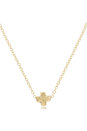 16" Necklace Gold - Signature Cross Small Gold | enewton enewton