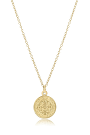 16" Necklace Gold - Blessing Gold Disc | enewton enewton
