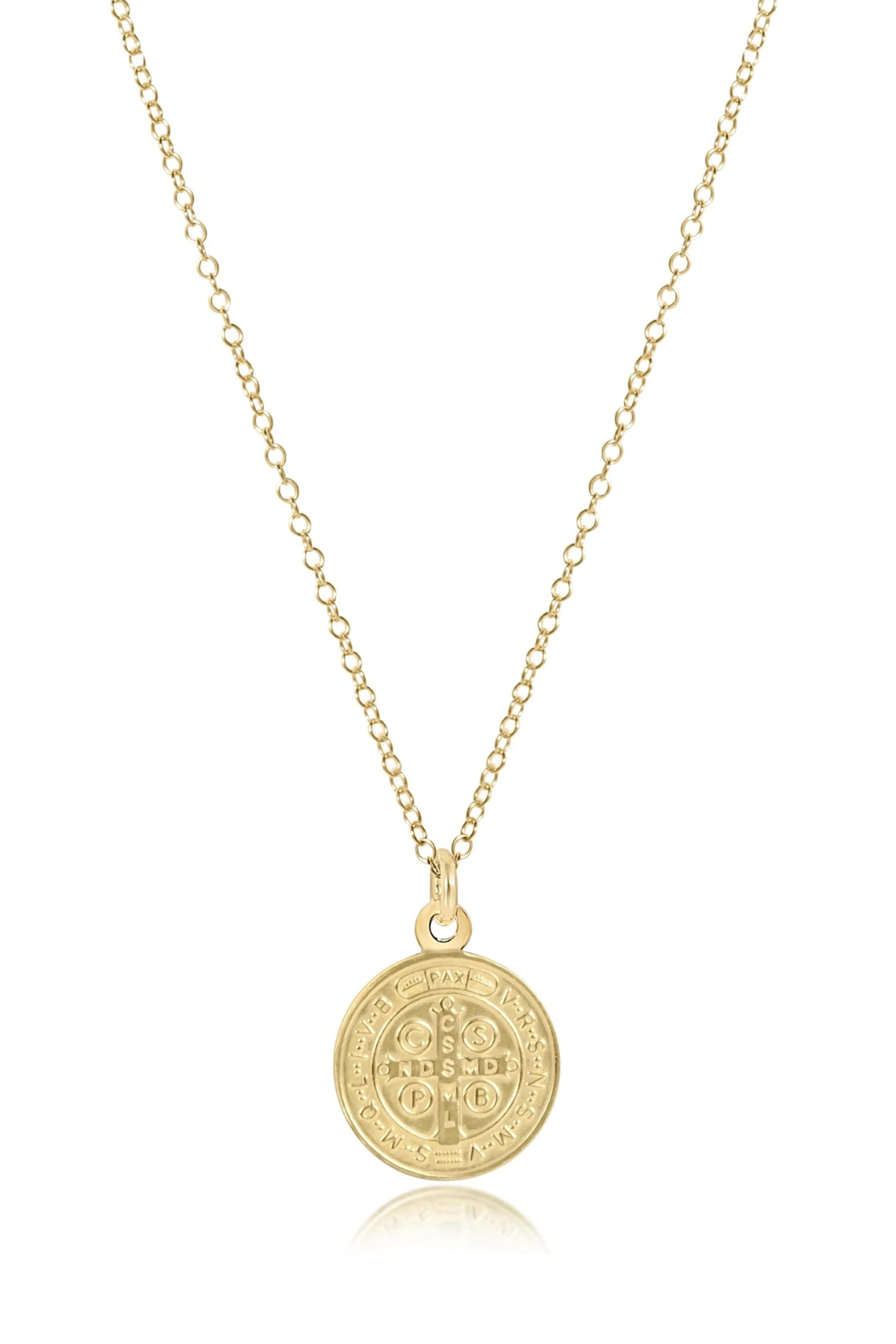 16" Necklace Gold - Blessing Gold Disc | enewton enewton