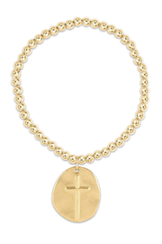 Classic Gold 4mm Bracelet - Inspire Gold Disc | enewton enewton