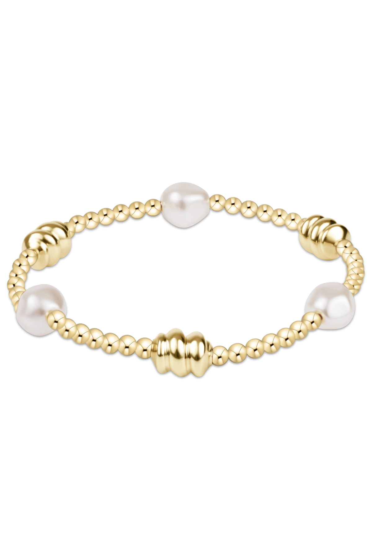 Admire Gold & Admire Pearl 3mm Gold Bracelet | enewton enewton