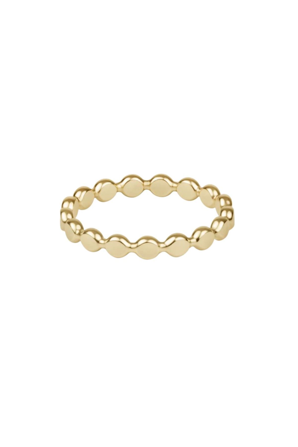 Classic Gold 2.5mm Beaded Disc Ring - Size 7 | enewton enewton