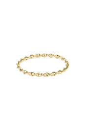 Classic Gold Twisted Thin Band Ring - Size 7 | enewton enewton