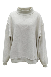 Solid Reversible Mock Neck Sweatshirt Top Bucketlist Inc.