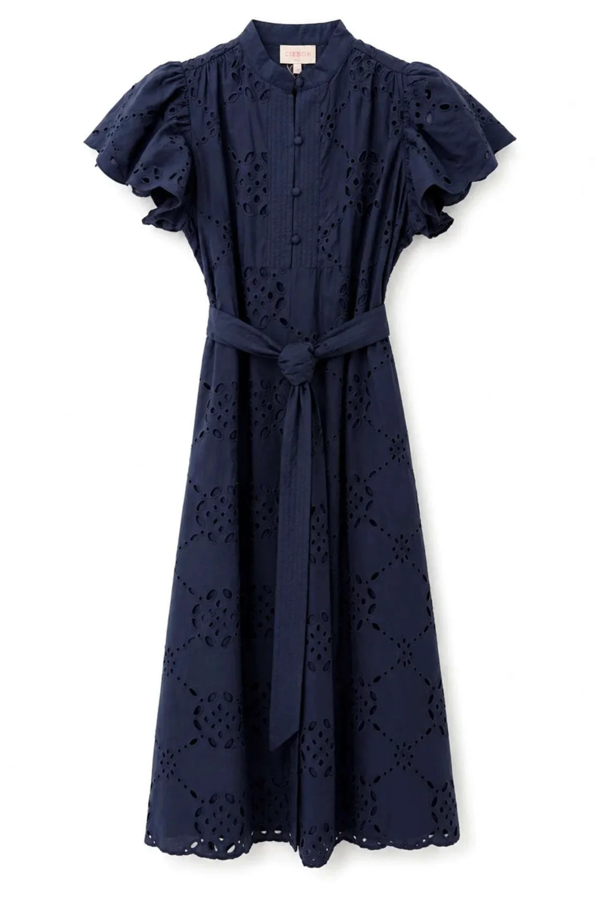 Willa Flounce Sleeve Belted Shirt Dress Ciebon