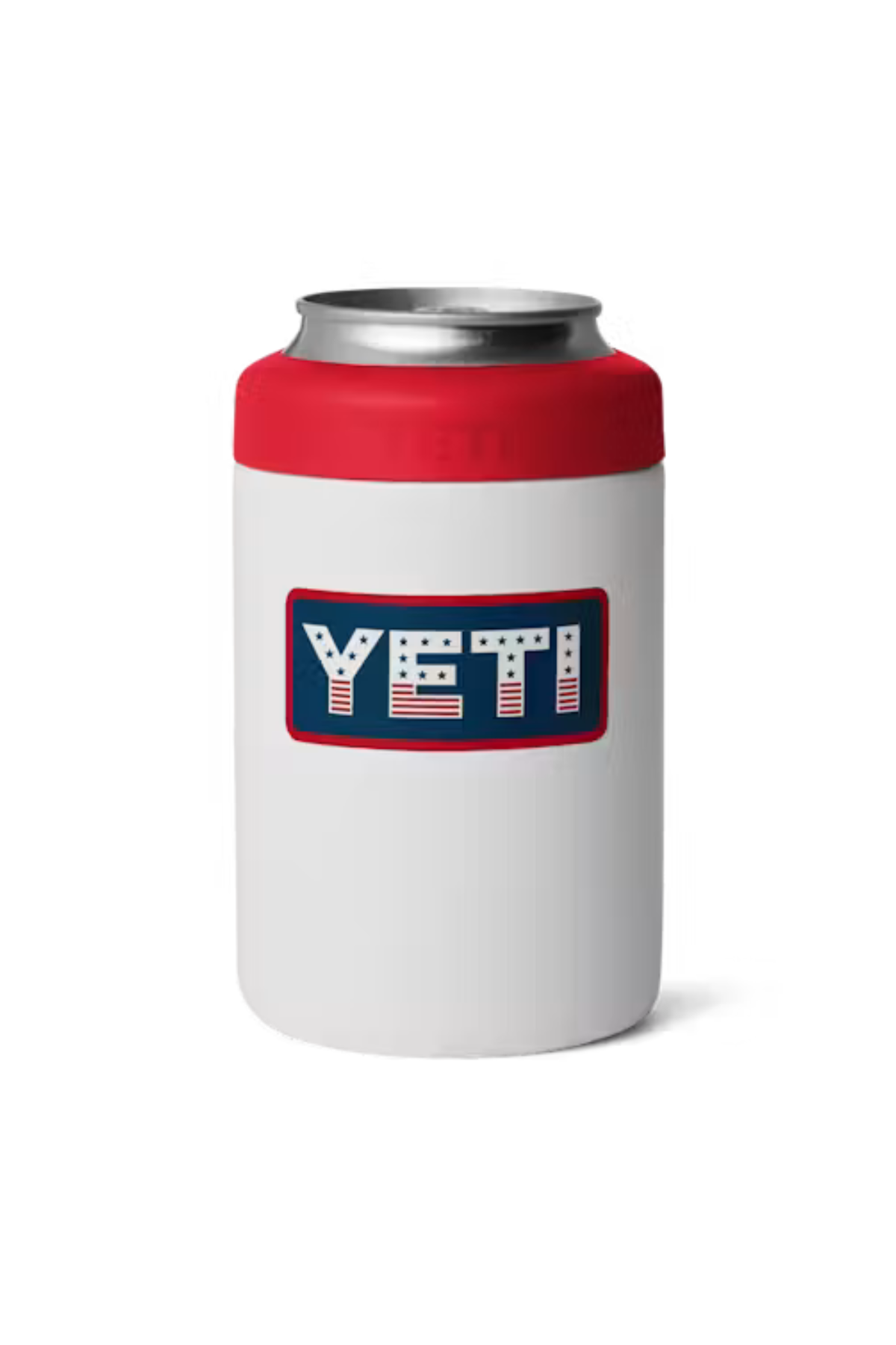 Yeti Rambler 12oz Colster - White/Red Badge Yeti Coolers
