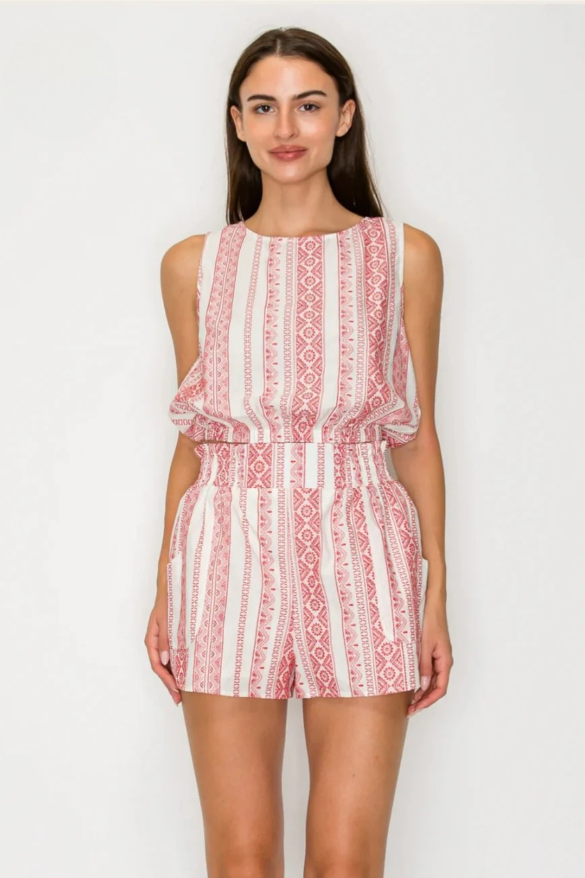 Matching Top & Short Set Meet Me in Santorini