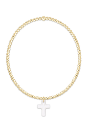 Classic Gold 2mm Bracelet - Blessed Crystal Charm | enewton enewton
