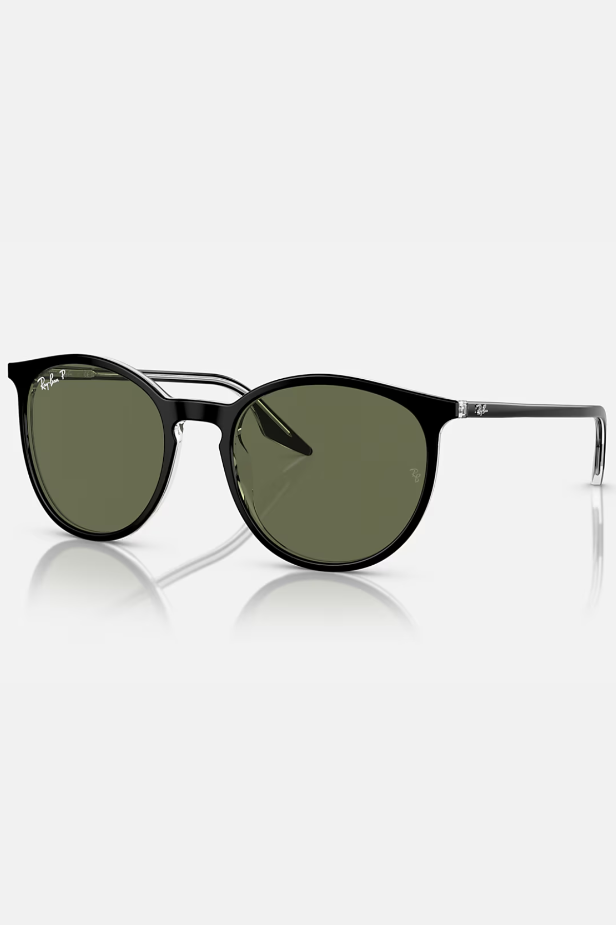 RB2204 Sunglasses in Black on Transparent/Green | Ray-Ban Ray-Ban