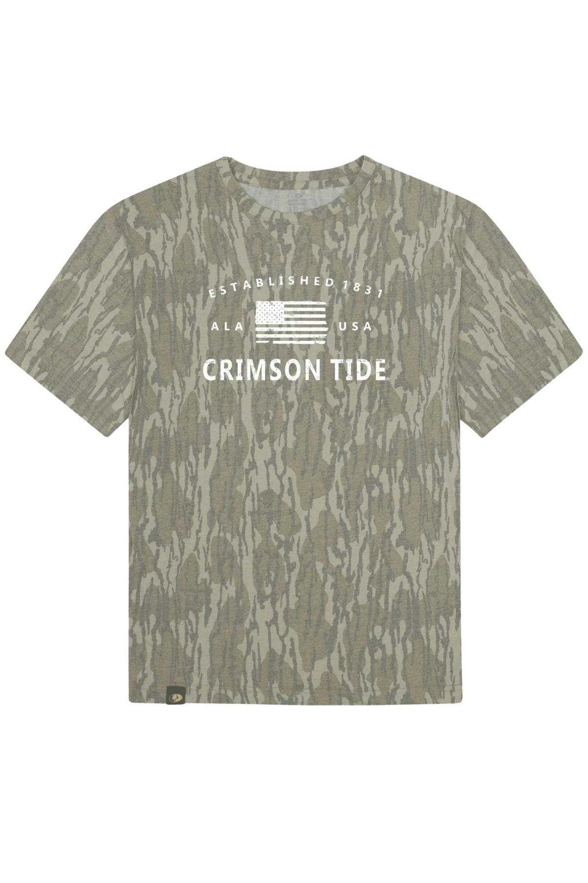Americana Badge 1 Washed Out Mossy Oak Short Sleeve T-Shirt | Tuskwear Tuskwear Collection