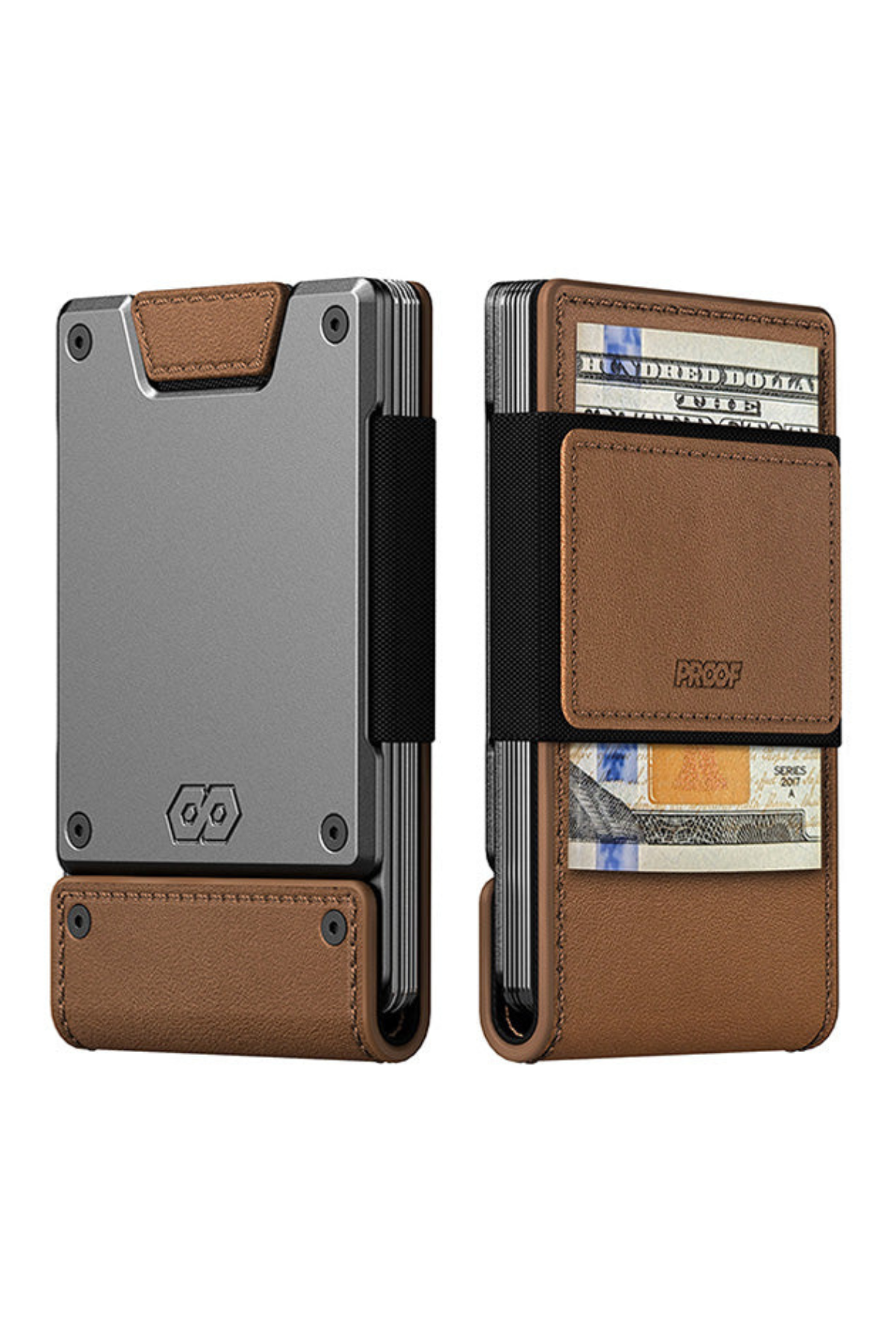 Legacy Wallet in Burnished Oak Full Grain Leather & Satin Gunmetal Proof Wallets