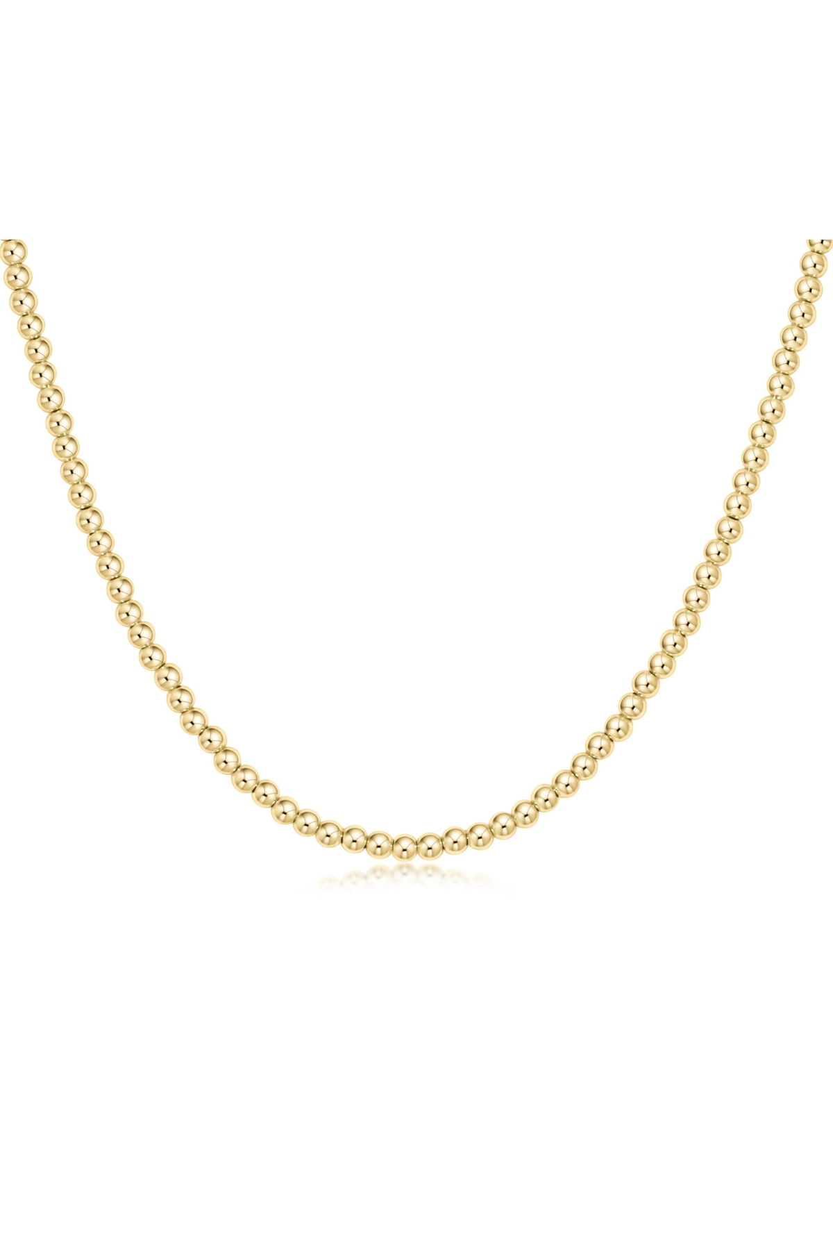 17" Choker Beaded Necklace - Classic Gold 3mm | enewton enewton