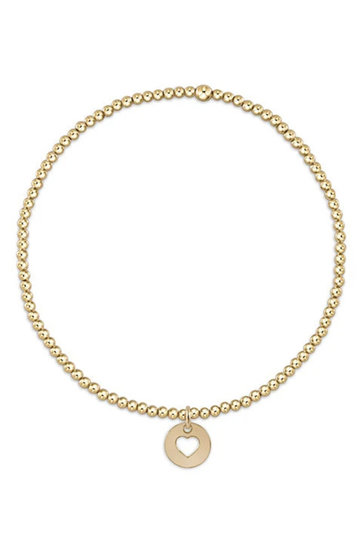 egirl Classic Gold 2mm Bracelet - Love Small Gold Disc | enewton enewton