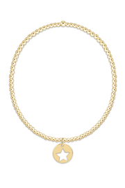 Classic Gold 2mm Bracelet - Star Small Gold Disc | enewton enewton