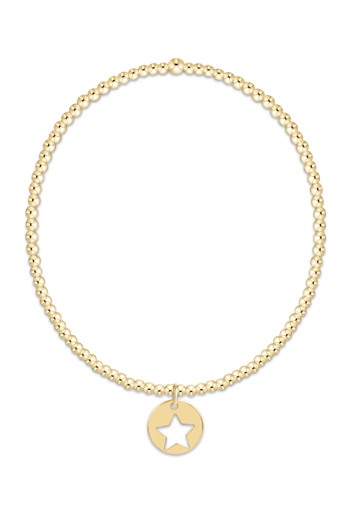 Classic Gold 2mm Bracelet - Star Small Gold Disc | enewton enewton