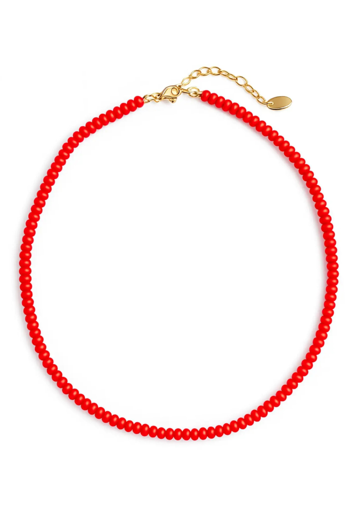 Perfect Red Beaded Necklace Ellison + Young