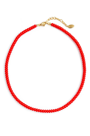 Perfect Red Beaded Necklace Ellison + Young