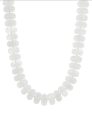 Chunky Rondelle Bead Necklace - White Golden Stella