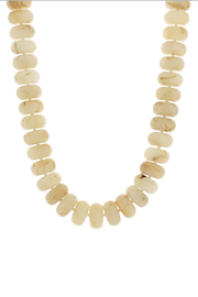 Chunky Rondelle Bead Necklace - Natural Golden Stella