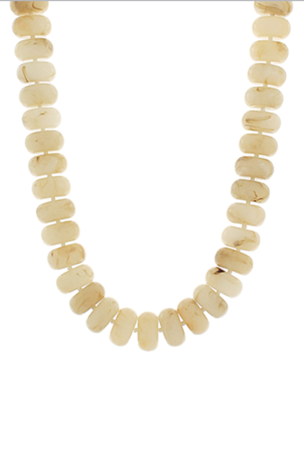 Chunky Rondelle Bead Necklace - Natural Golden Stella