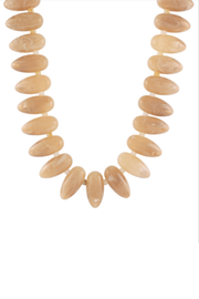 Marble Pebble Bead Necklace in Beige Golden Stella
