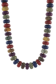 Marble Rondelle Bead Necklace in Dark Multi Golden Stella