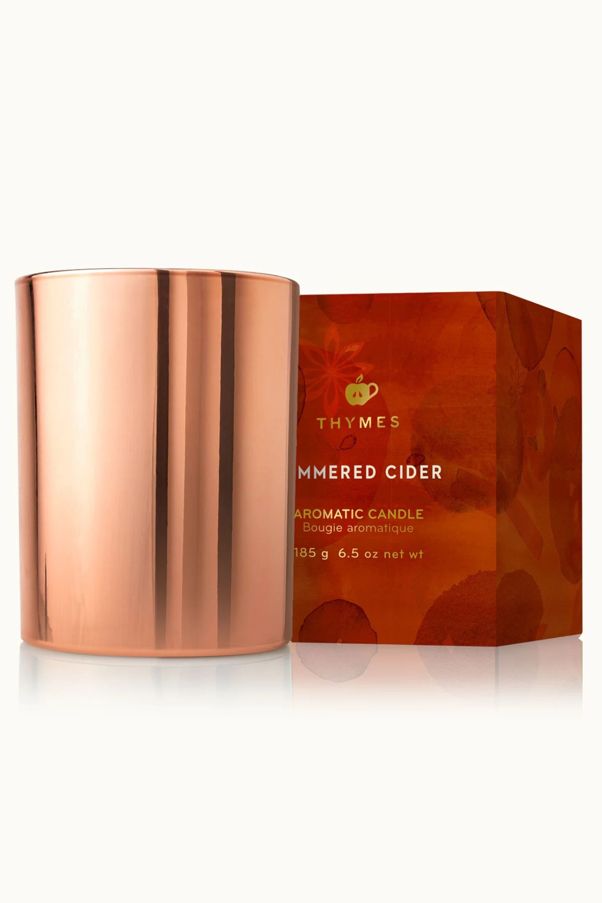 Simmered Cider Poured Candle - 6.5oz | Thymes Thymes