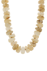 Chunky Nugget Marble Beaded Necklace - Brown Golden Stella