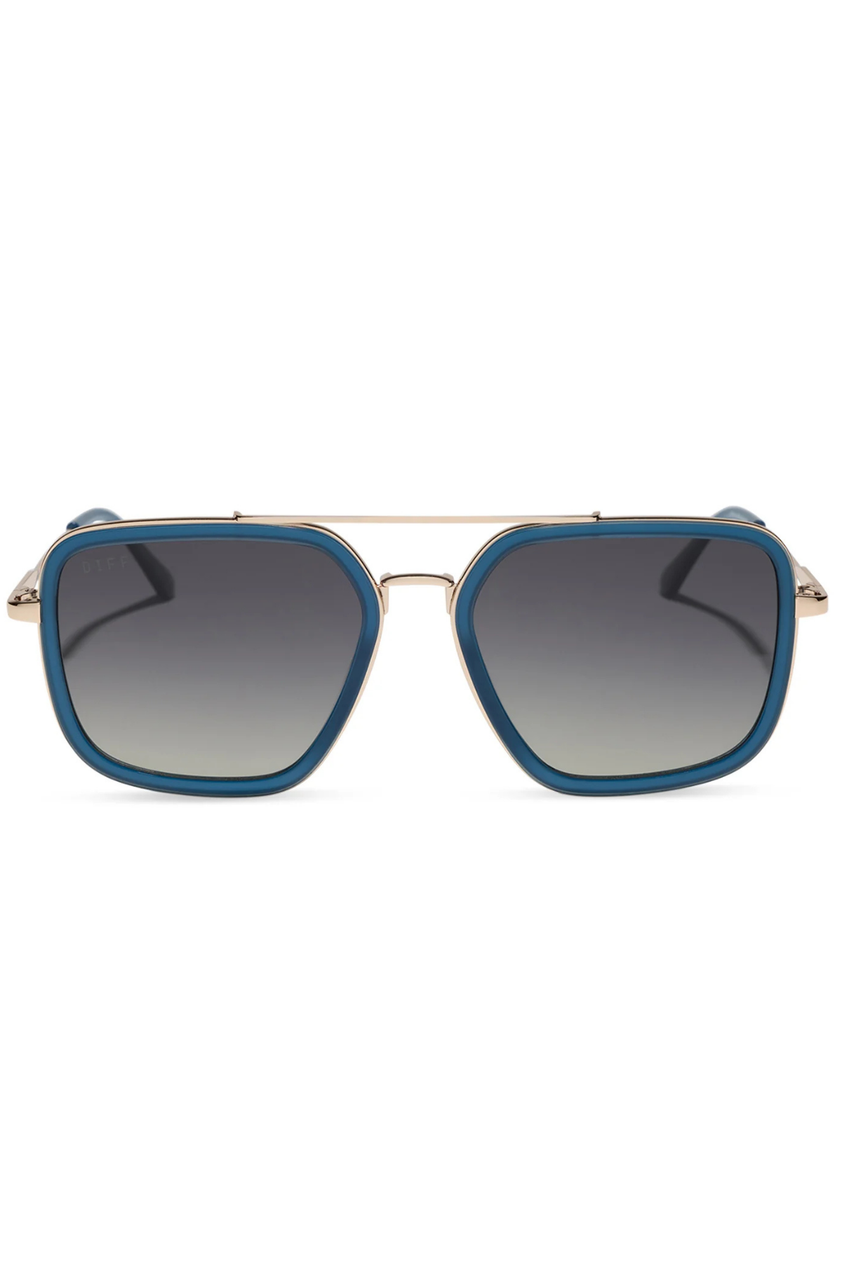 Jordon Clubhouse Navigator Sunglasses in Blue/Grey Gradient | Diff Eyewear Diff Eyewear