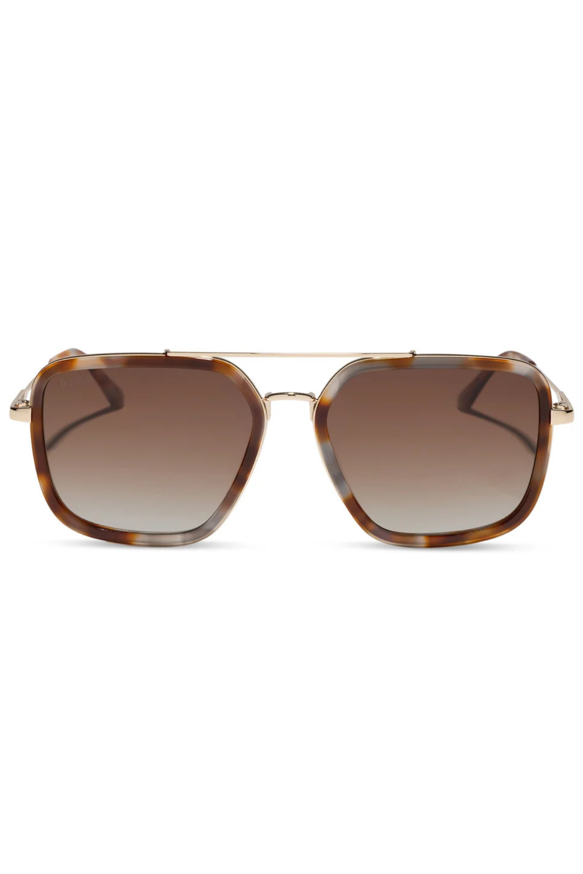 Jordon Navigator Sunglasses in Dove Tortoise/Brown Gradient | Diff Eyewear Diff Eyewear