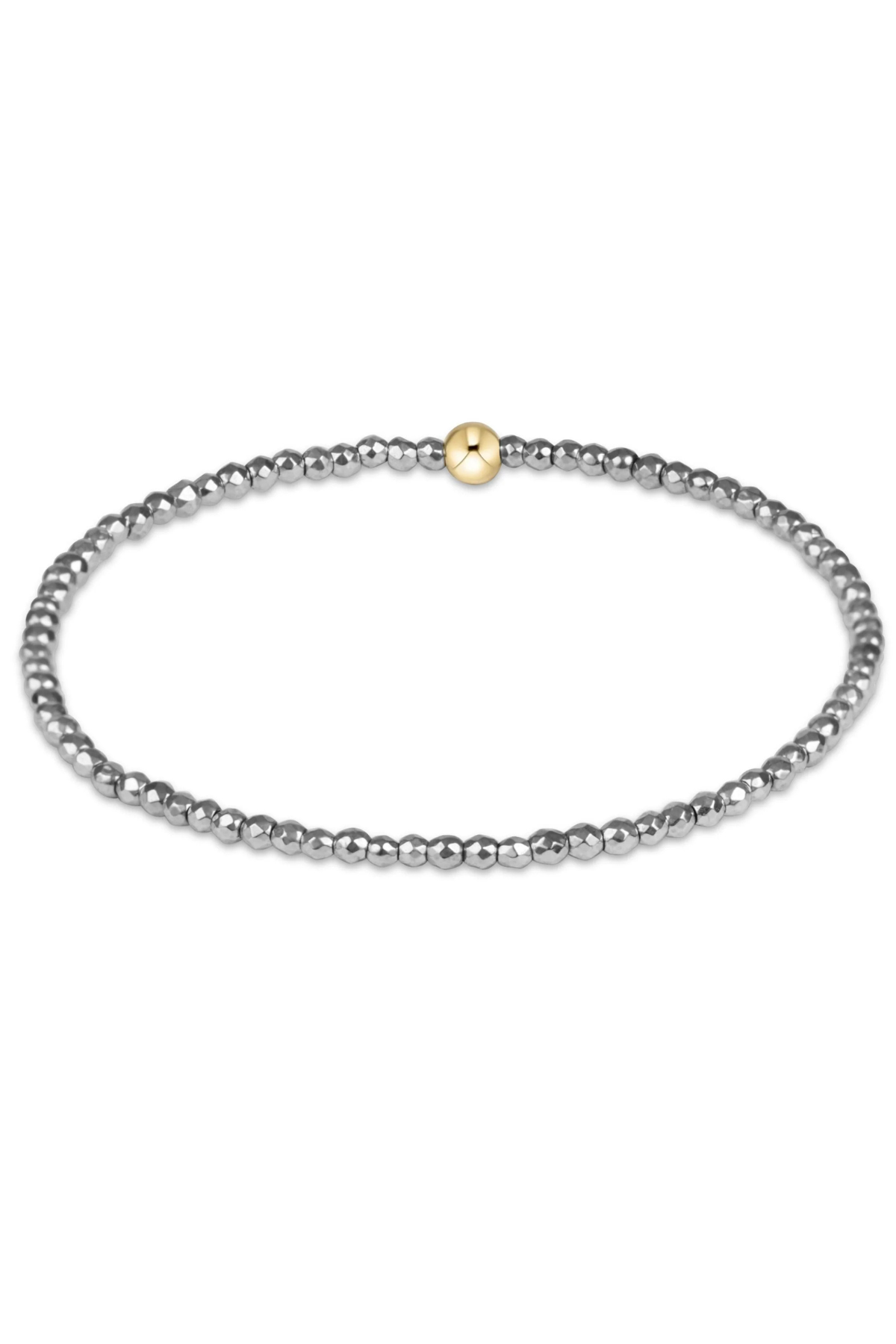 Classic Silver Faceted Hematite 2mm Bracelet | enewton enewton
