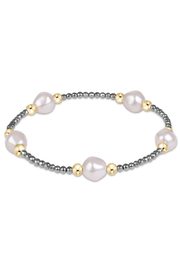 Extends Purpose Admire Pearl 8mm Silver Faceted Hematite Bracelet | enewton enewton