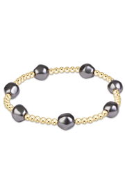 Extends Admire Pearl Dark Grey 3mm Gold Bracelet | enewton enewton