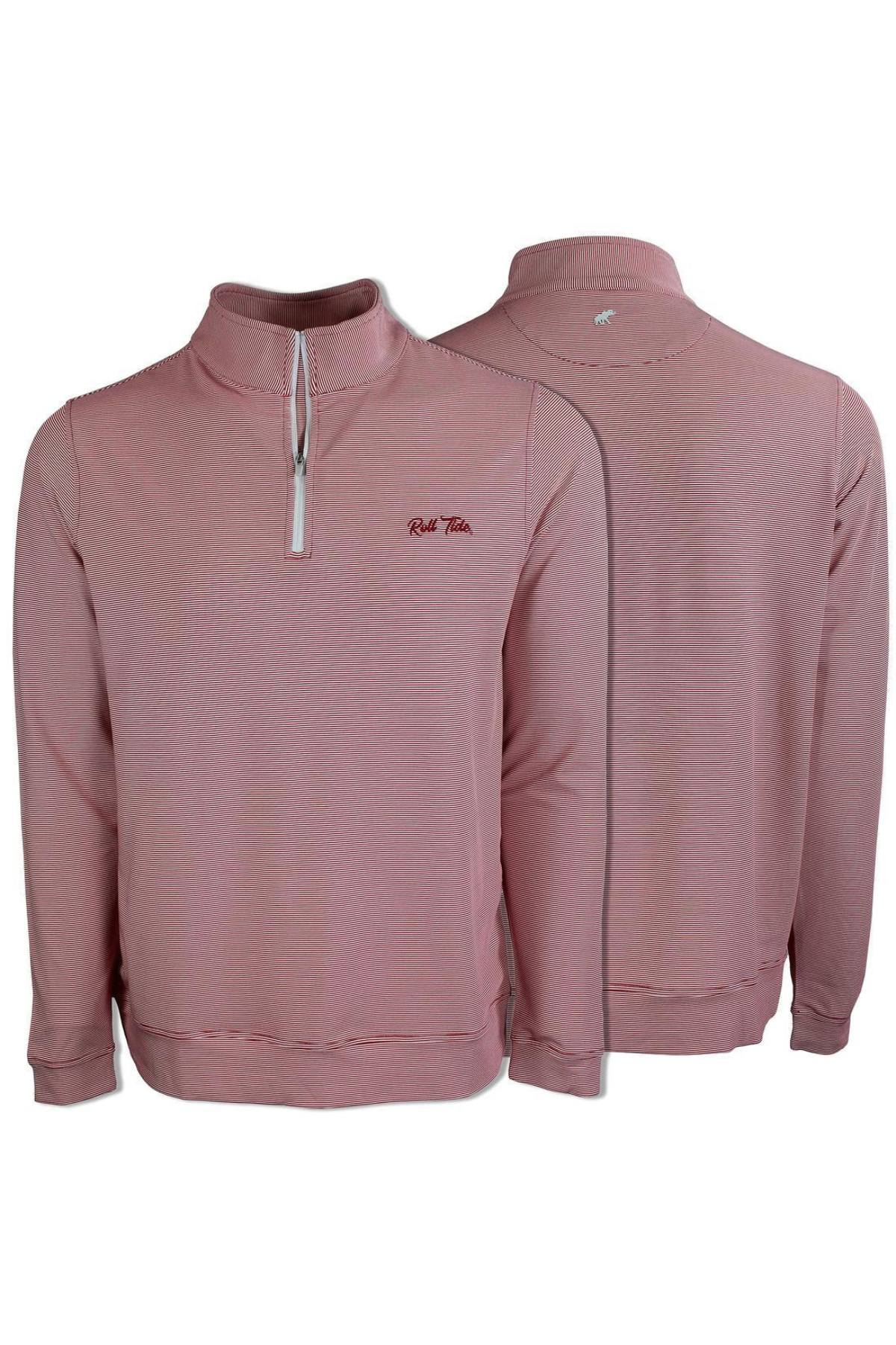 Men's Front Nine Quarter Zip - Roll Tide Striped | Tuskwear Tuskwear Collection