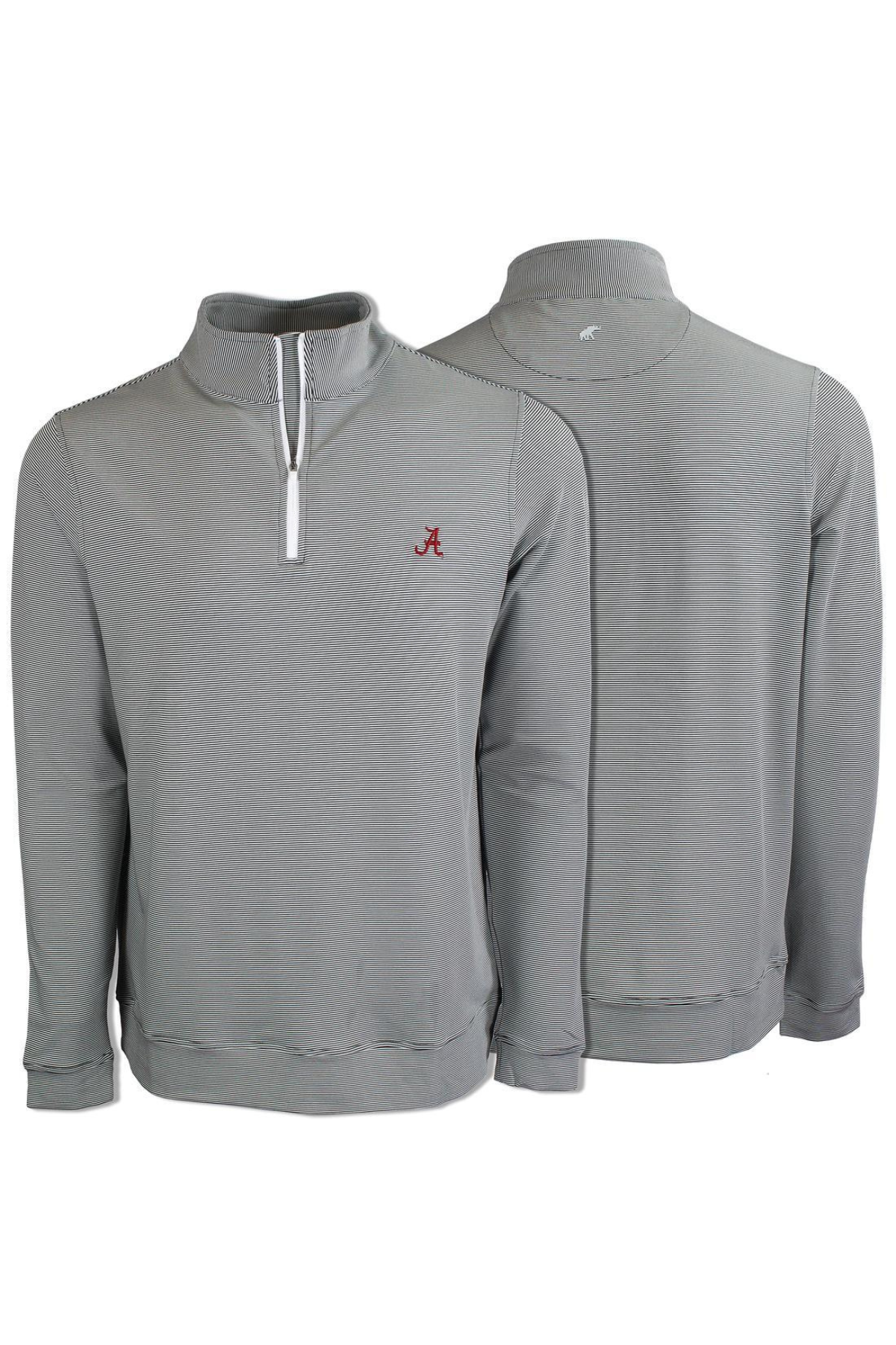 Men's Front Nine Quarter Zip - Script "A" Striped | Tuskwear Tuskwear Collection