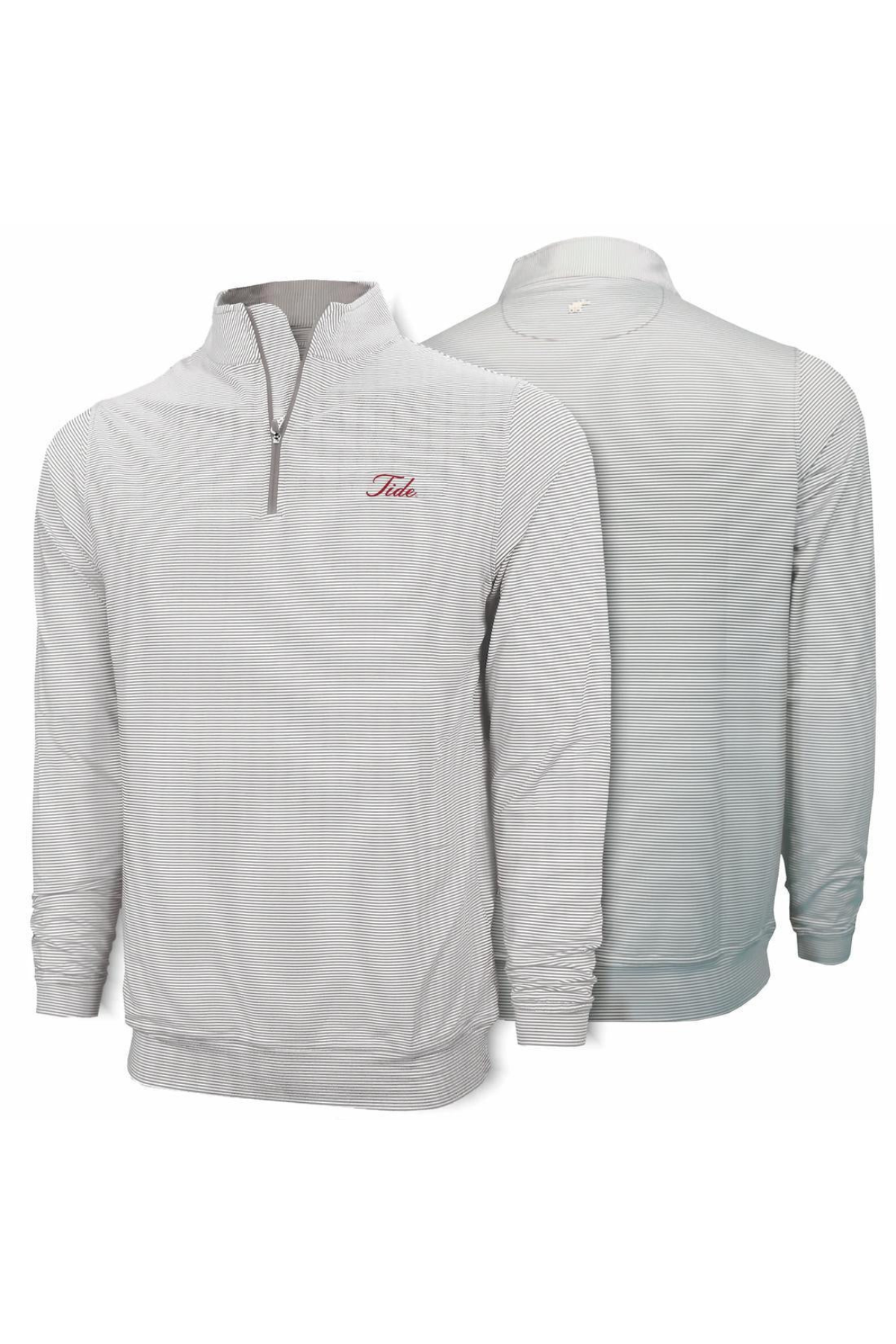 Men's Front Nine Quarter Zip - Tide Striped | Tuskwear Tuskwear Collection
