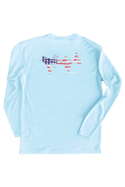 Men's Long Sleeve Performance T-Shirt - American Flag | Coastal Cotton Coastal Cotton