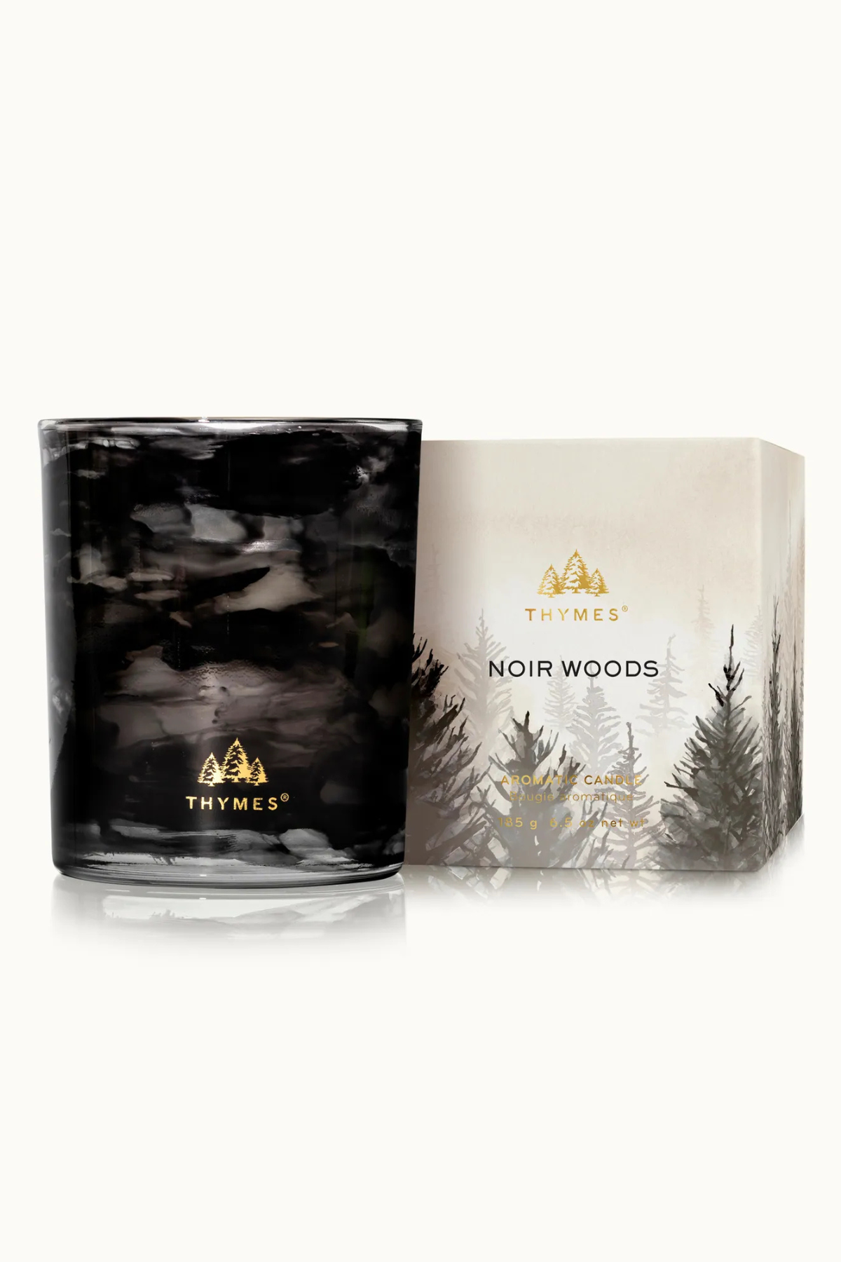 Noir Woods 6.5 oz Poured Candle | Thymes Thymes