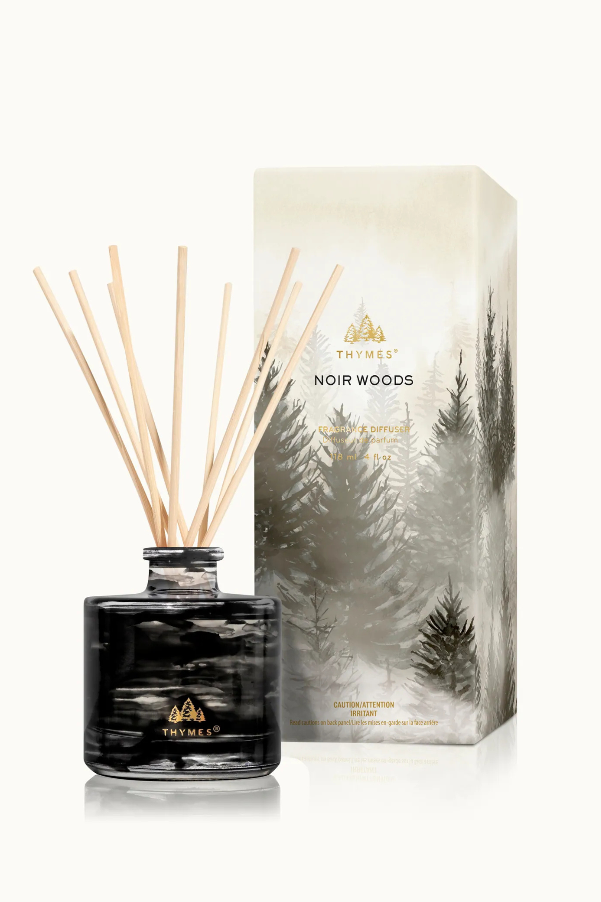 Noir Woods Petite 4oz Reed Diffuser | Thymes Thymes
